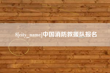 舞钢中国消防救援队报名