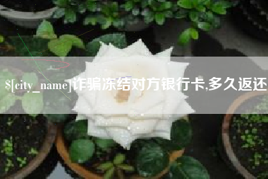 舞钢诈骗冻结对方银行卡,多久返还