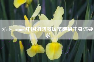 舞钢中国消防救援学院招生身体要求