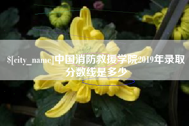 舞钢中国消防救援学院2019年录取分数线是多少