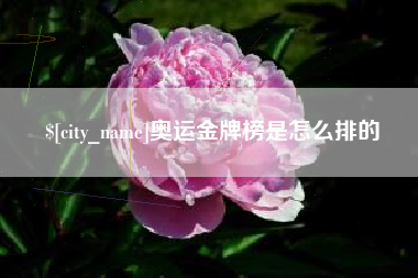 舞钢奥运金牌榜是怎么排的
