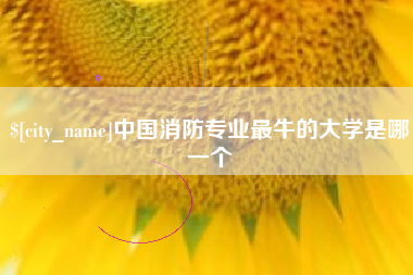 舞钢中国消防专业最牛的大学是哪一个