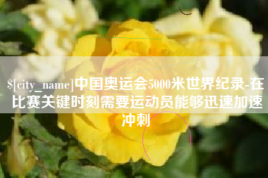 舞钢中国奥运会5000米世界纪录-在比赛关键时刻需要运动员能够迅速加速冲刺