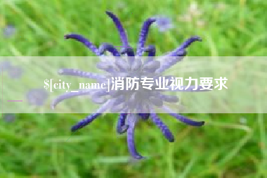 舞钢消防专业视力要求