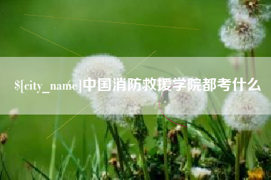 舞钢中国消防救援学院都考什么