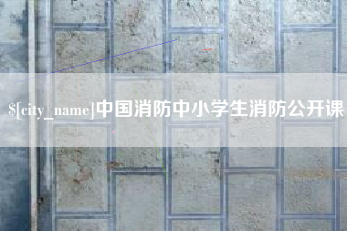 舞钢中国消防中小学生消防公开课