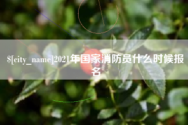 舞钢2021年国家消防员什么时候报名