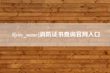 舞钢消防证书查询官网入口
